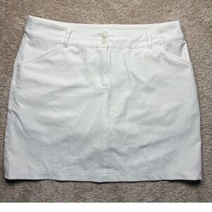Callaway Womens Size 12 White Golf Skirt Pleated Performance Stretch Skort